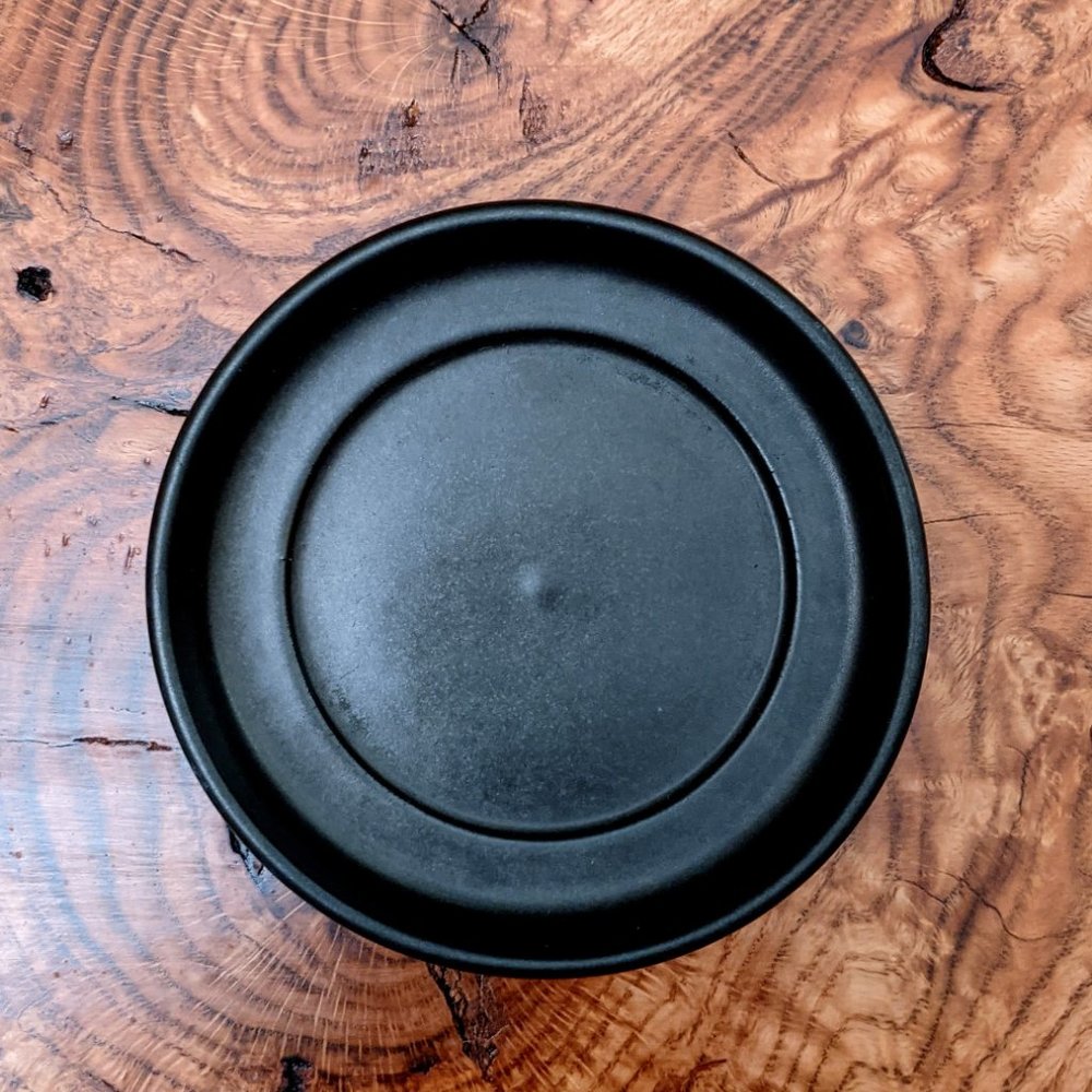1960s Arabia Planter w Saucer Matte Black - Picture 4 of 13
